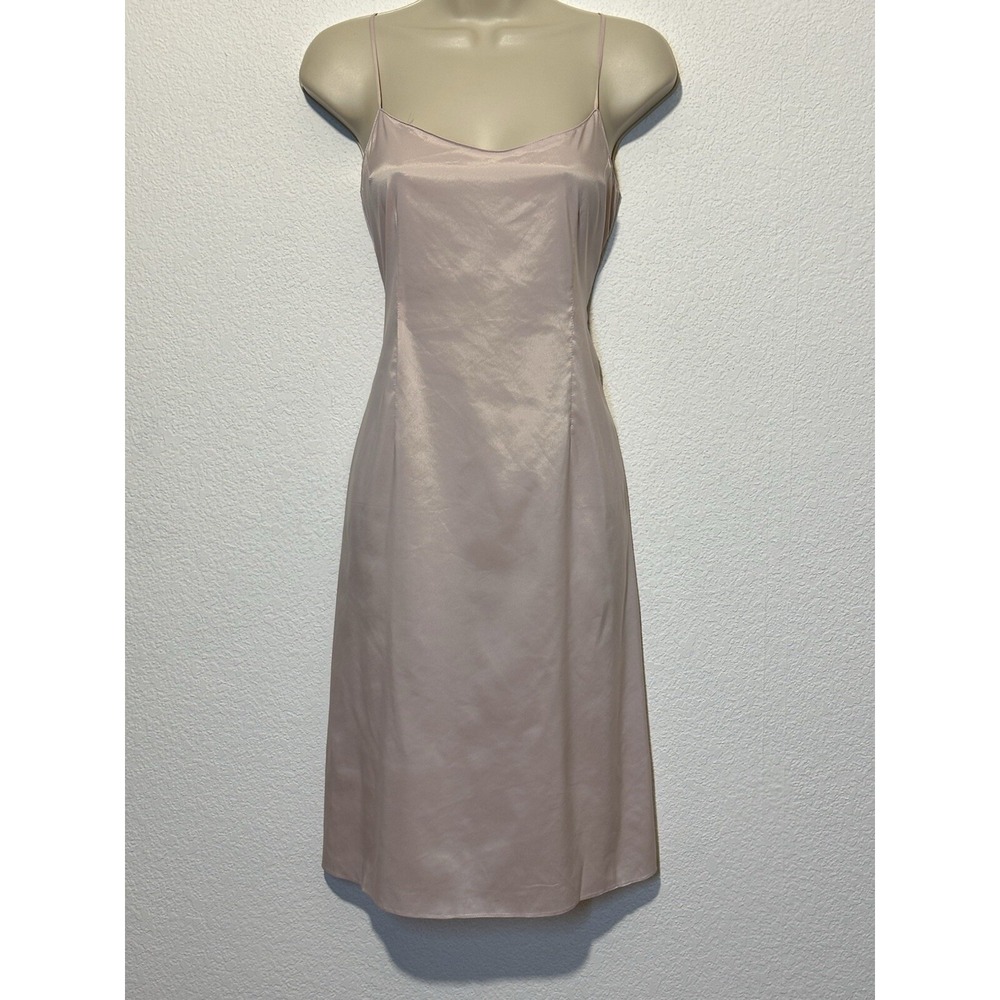Rickie Freeman for Teri Jon Slip Dress Sz 8 Pale Pink Minimalist Coquette Dainty